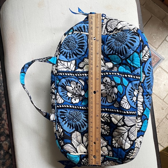 Vera Bradley Makeup Toiletries Travel Bag Blue Floral Hawaiian As Is - Picture 11 of 12